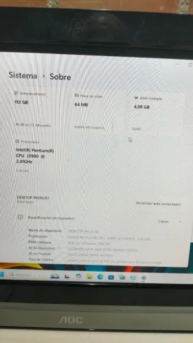 ALL in one AOC/SSD/w11/4 RAM 