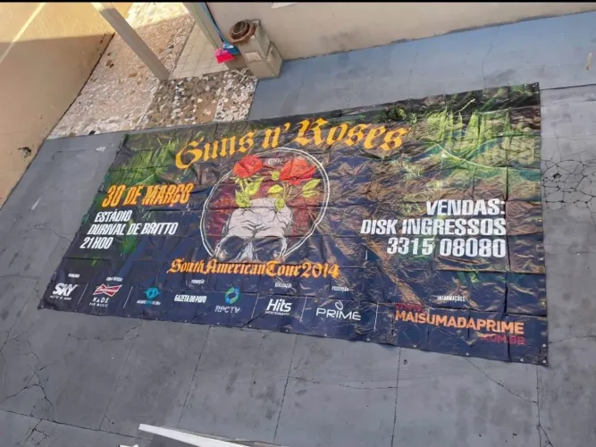 Guns N' Roses Outdoor Gigante De Lona 6x3mts Show Curitiba