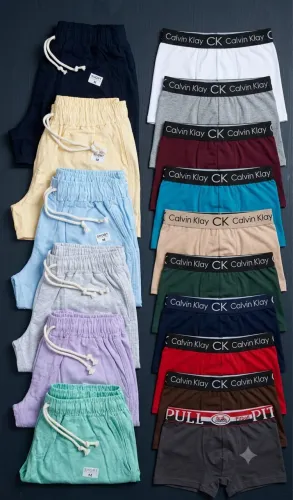 Kit 3 Shorts Mauricinho + 3 Cuecas Box 