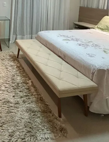 Banqueta recamier em linho