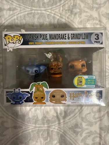 Funko Pop! Harry Potter 3-Pack (Cornish Pixie, Mandrake & Grindylow)