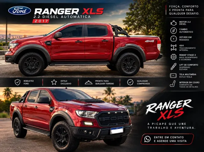 Ford Ranger XLS 2.2 4X4 CD Diesel Aut. 2017