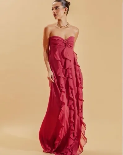 vestido de festa rosa