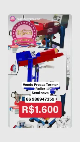 Vendo prensa transfer (copos, taças etc..)