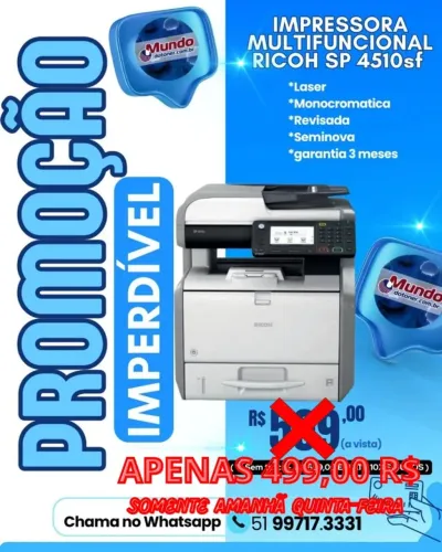 impressora MULTIFUNCIONAL RICOH 4510
