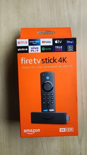Amazon Fire TV Stick 4K + Controle Alexa - Completo na Caixa (Estado de Novo)