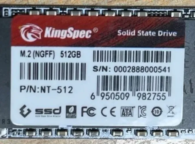 SSD M.2 KingSpec de 512GB