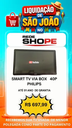 TV -LIQUIDAÇÃO DE SÃO JOÃO NO REDE SHOPE MOSSORO- COM GARANTIA + FRETE GRÁTIS