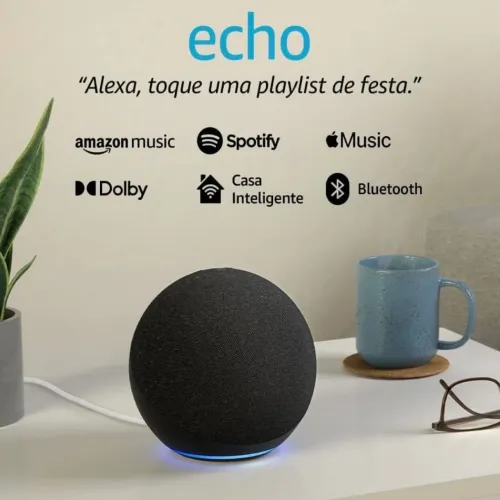 Assistente Virtual Amazon Alexa Echo Dot 4a Geração Preta (Usado)