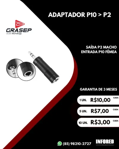 Adaptador P10 > P2