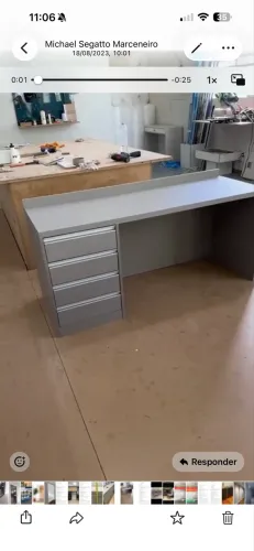 Mesa escritório com gaveteiro