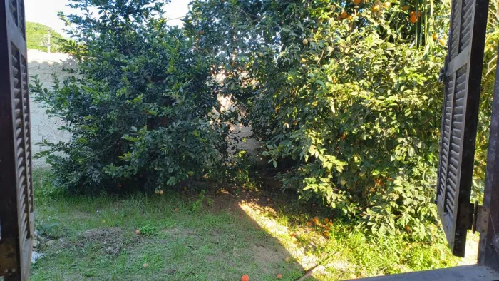 Casa com quintal em via asfaltada 