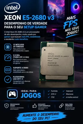 Intel Xeon E5-2680 V3 12 Núcleos 24 Threads - LGA 2011-3