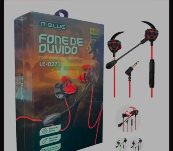 Fone de ouvido Gamer com fio.
