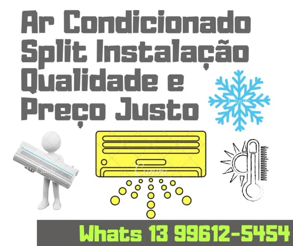Promoção Instalação de Ar Condicionado Split em 12x s/ juros.