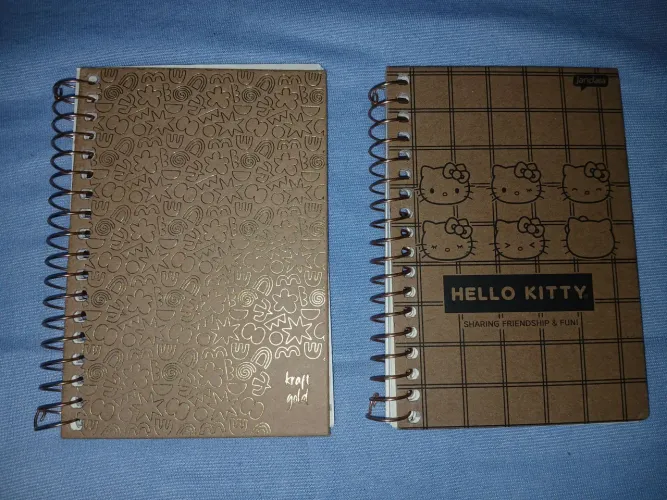 2 cadernetas capa dura Jandaia