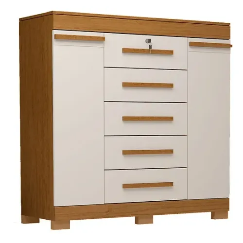Cômoda Diana com chave 100% MDF - Entrega/Montagem Grátis Fortaleza