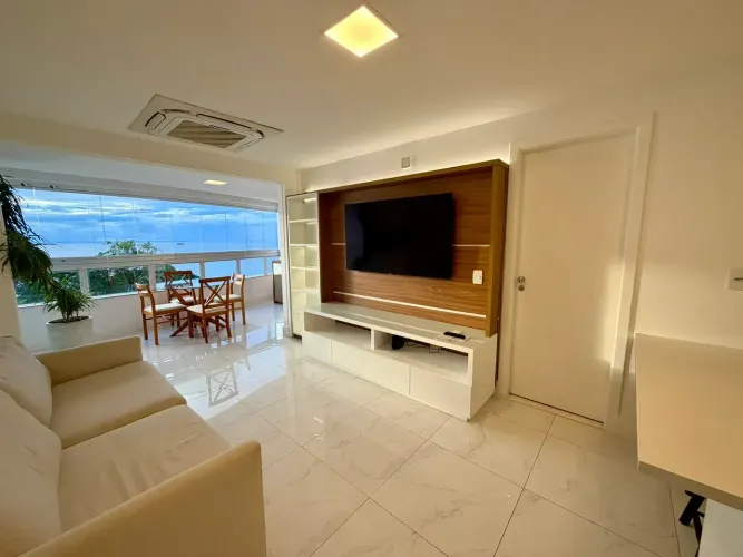Apartamento mobiliado, alto padrão, vista mar, 1/4 e sala, Yacht privilege