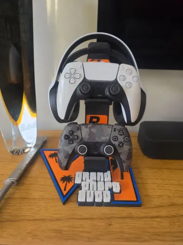 Suporte 2 controles e Fone de Ouvido Ps5 GTA VI