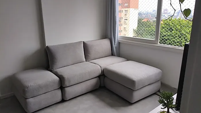 SOFA MODULAR BOUCLE CINZA