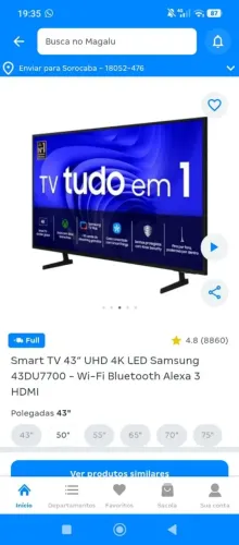 Smarte tv Samsung 43 polegadas uhd 4k led Samsung 