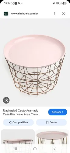 Cesto aramado para mantas ou revistas 
