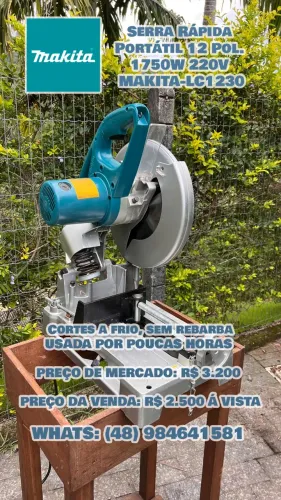 Serra Rápida  Portátil 12 Pol.  1750W 220V  MAKITA-LC1230