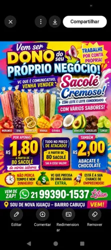Sacolé no atacado