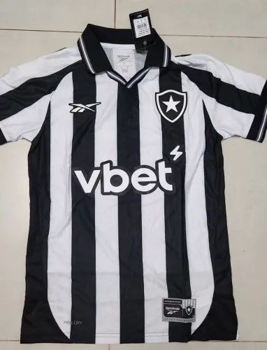 Camisa Botafogo Reebok Oficial 2025 Alvinegra - Nova com Etiqueta - P - Malha Fria