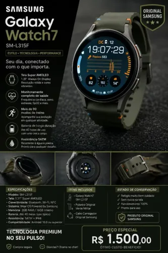 Samsung Galaxy Watch 7 (SM-L315F) R$1.500,00
