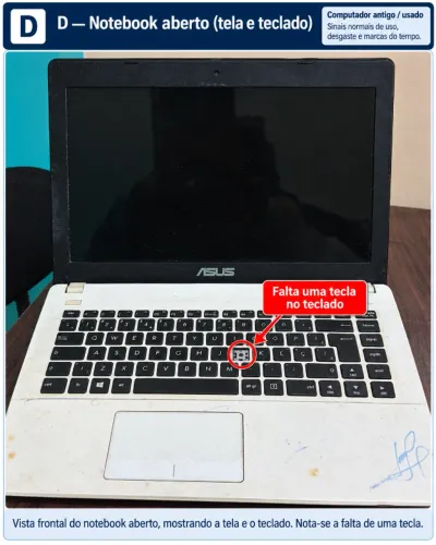 195 FLASHNotebook ASUS X451MA 14 | 4GB RAM |vai sem HD|| Precisa Reparo no flat Powe