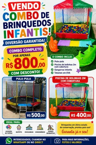 Pula Pula 3m e Piscina de bolinha 2m 