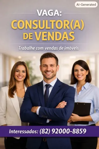 VAGA - CONSULTOR(A) DE VENDAS IMOBILIÁRIAS