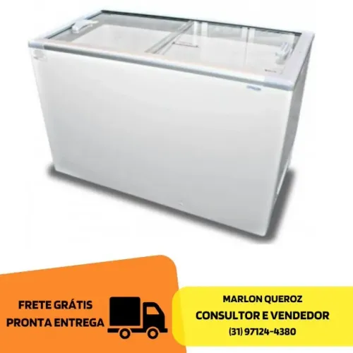 Freezer Horizontal Fricon 411L Tampa de Vidro