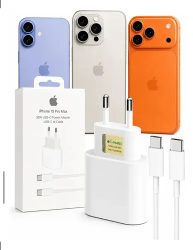 Carregador tirbo 35w USB C para iPhone 17 16 15 pro max