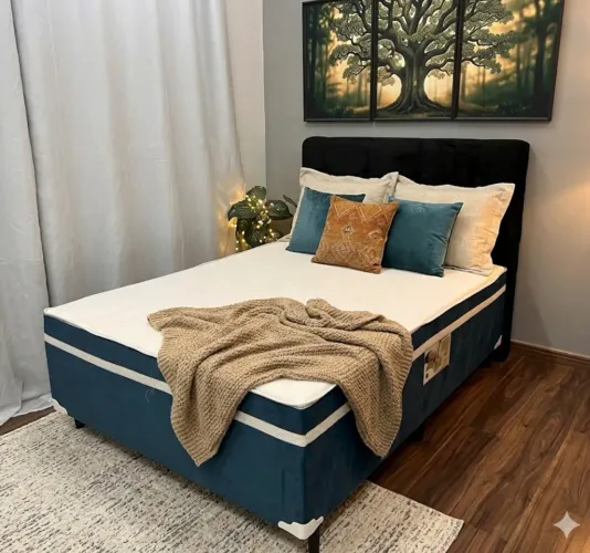 Vendo Cama Box Casal D33 Molas Ensacadas / Entrega Rápida ! R$680,00