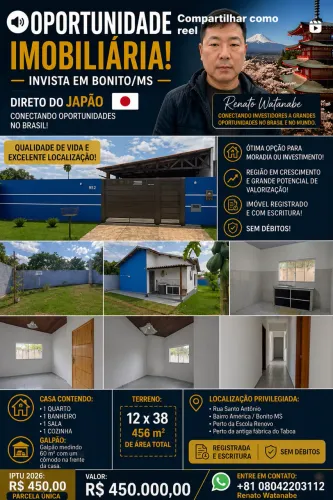 Seu Refúgio dos Sonhos em Bonito - MS Está à Venda!
