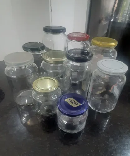 Potes de vidro diversos