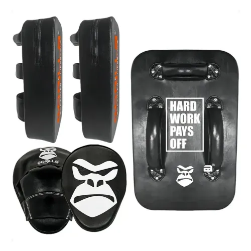 Kit Aparador de Chute + Escudo de Chute + Manopla de Foco Gorillaz for Fight