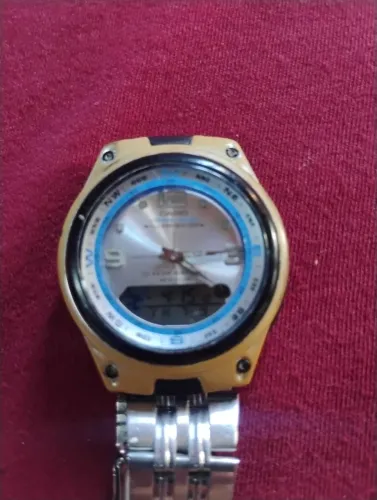 Relógio Casio digital e analógico a prova d'água relógio muito bom