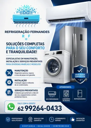? Instalação de Ar Condicionado | Conserto de Geladeira e Máquina de Lavar