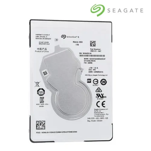 HD 2.5'' Notebook 1TB Seagate BarraCuda ST1000LM049 - 7200RPM - 128MB Cache - SATA 6Gb/s