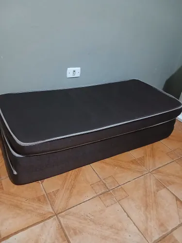 Puff Multiuso Colchão Dobrável Casal 3 em 1