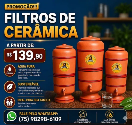 Filtros de cerâmica novos na caixa a partir de: