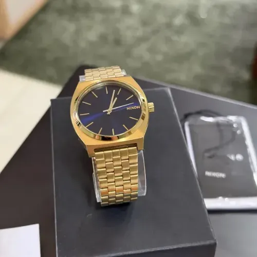 Relógio Nixon Time Teller 21k Gold/Azul (Dourado com mostrador Azul) Original Perfeito