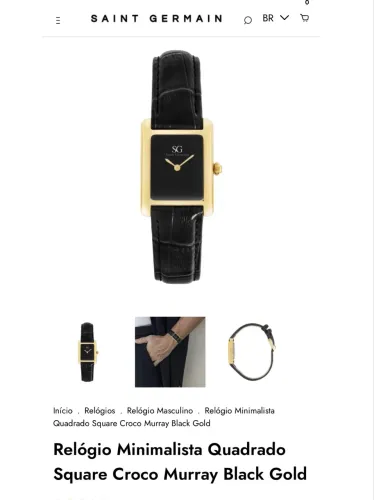 Relógio Saint Germain Croco dourado
