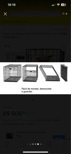 Gaiola para pet mediano 