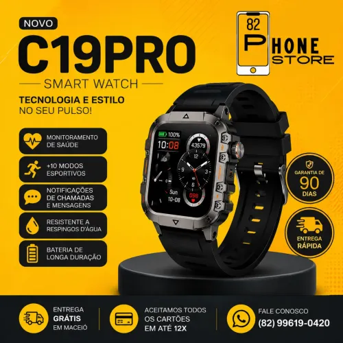 Smartwatch C19 Pro Novo Entrega Grátis 