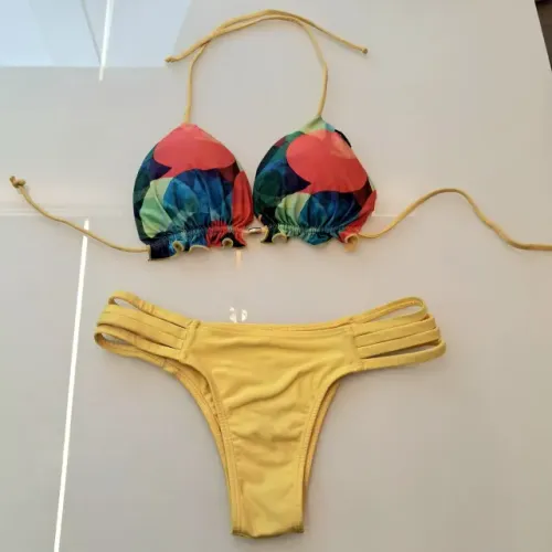 Biquini Cortininha Tamanho M Amarelo - Perfeito Estado