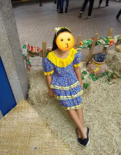 Vestido Quadrilha Infantil - 07 a 08 anos